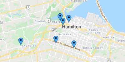Hamilton soccer locations