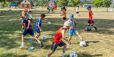 learn to dribble on Target Soccer camp